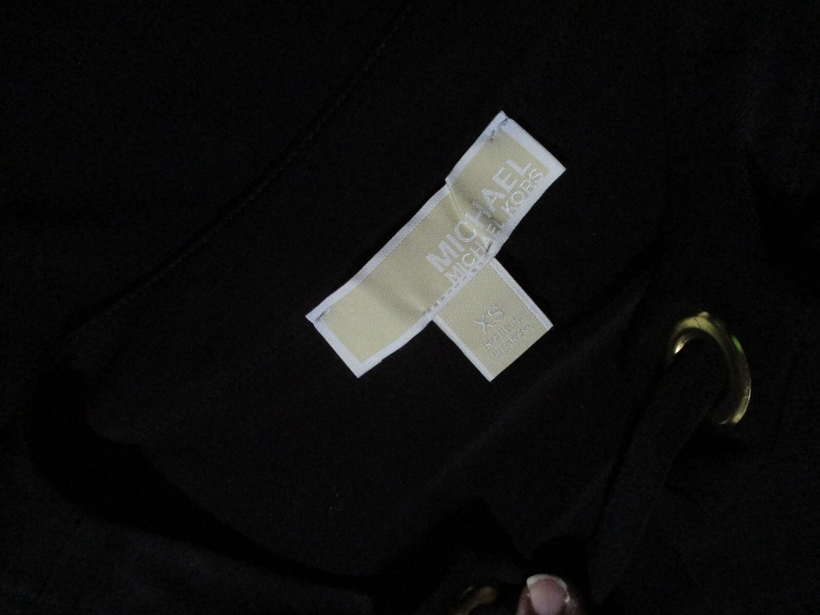 Abito tubino Michael Michael Kors nero accenti occhielli oro taglia XS capsula del tempo