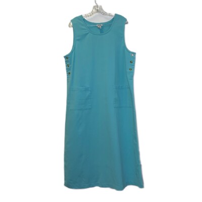 Only Necessities Women's Seersucker Texture Dress Aqua Green Blue Size 14 W #003 | eBay Only Necessities Women's Seersucker Texture Dress Aqua Green Blue Size 14 W #003 | eBay