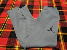 Nike Jordan Boys grey zip ankle Therma-FIT Athletic Basketball Pants Sz L