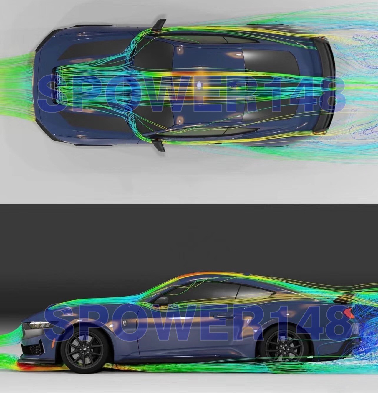 Fits 2024-2026 Ford Mustang Glossy Black Rear Trunk Spoiler Wing Wickerbill Flap