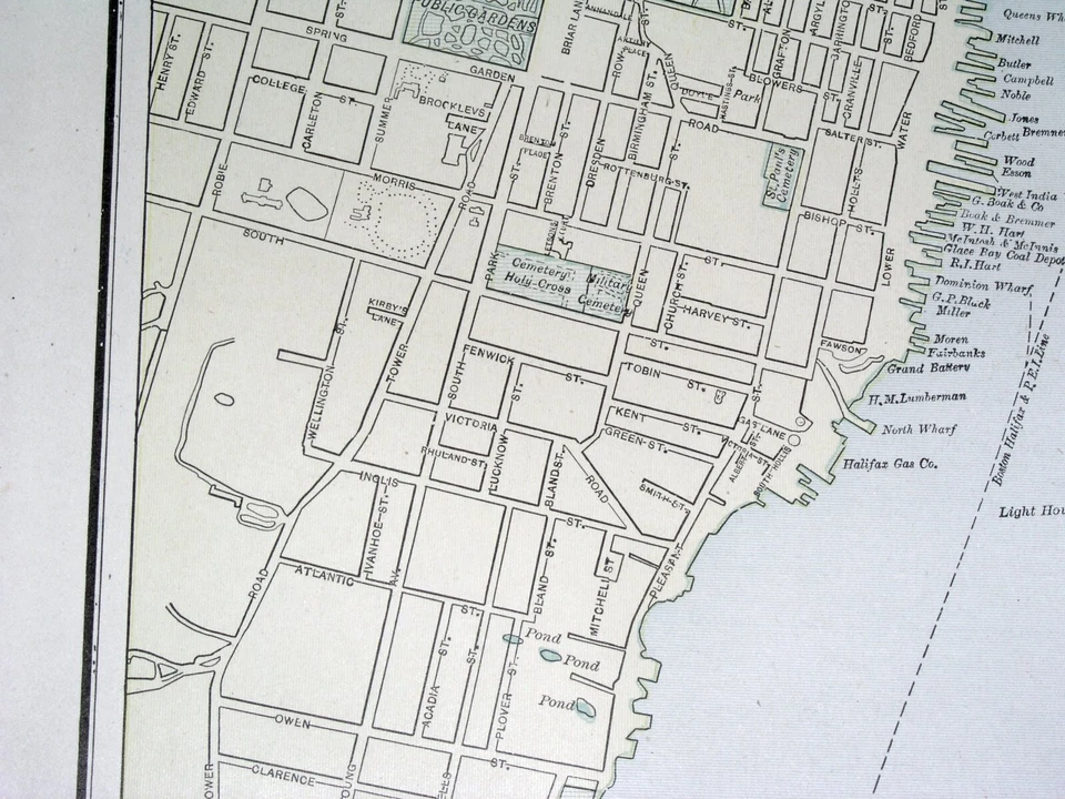 1898 ANTIQUE CITY MAP OF HALIFAX DARTMOUTH NOVA SCOTIA VERSO QUEBEC CITY CANADA - Image 4 of 4
