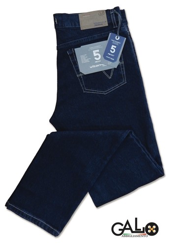 JEANS VITAMINA UOMO CONFORMATO BLU ELASTICIZZATO MODELLO PX01 TG  62-64-66-68 | eBay