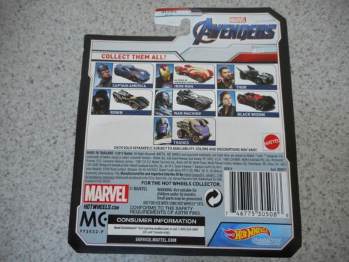 HOT WHEELS DIE CAST CHARACTER CARS MARVEL AVENGERS IRON MAN - Picture 2 of 2
