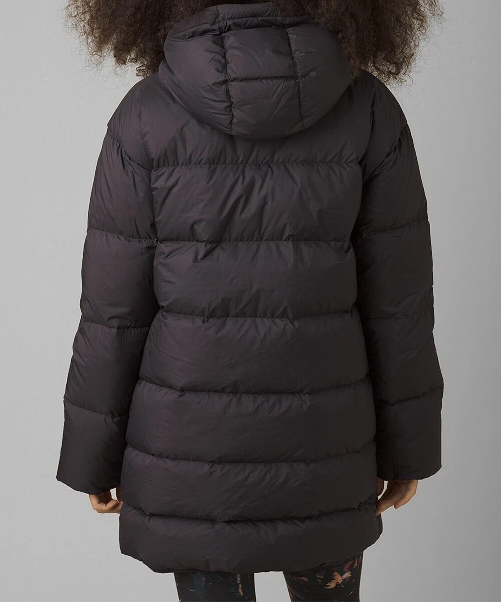 prAna Women's Ice Thistle Down Long Jacket in Charcoal size XL | eBay