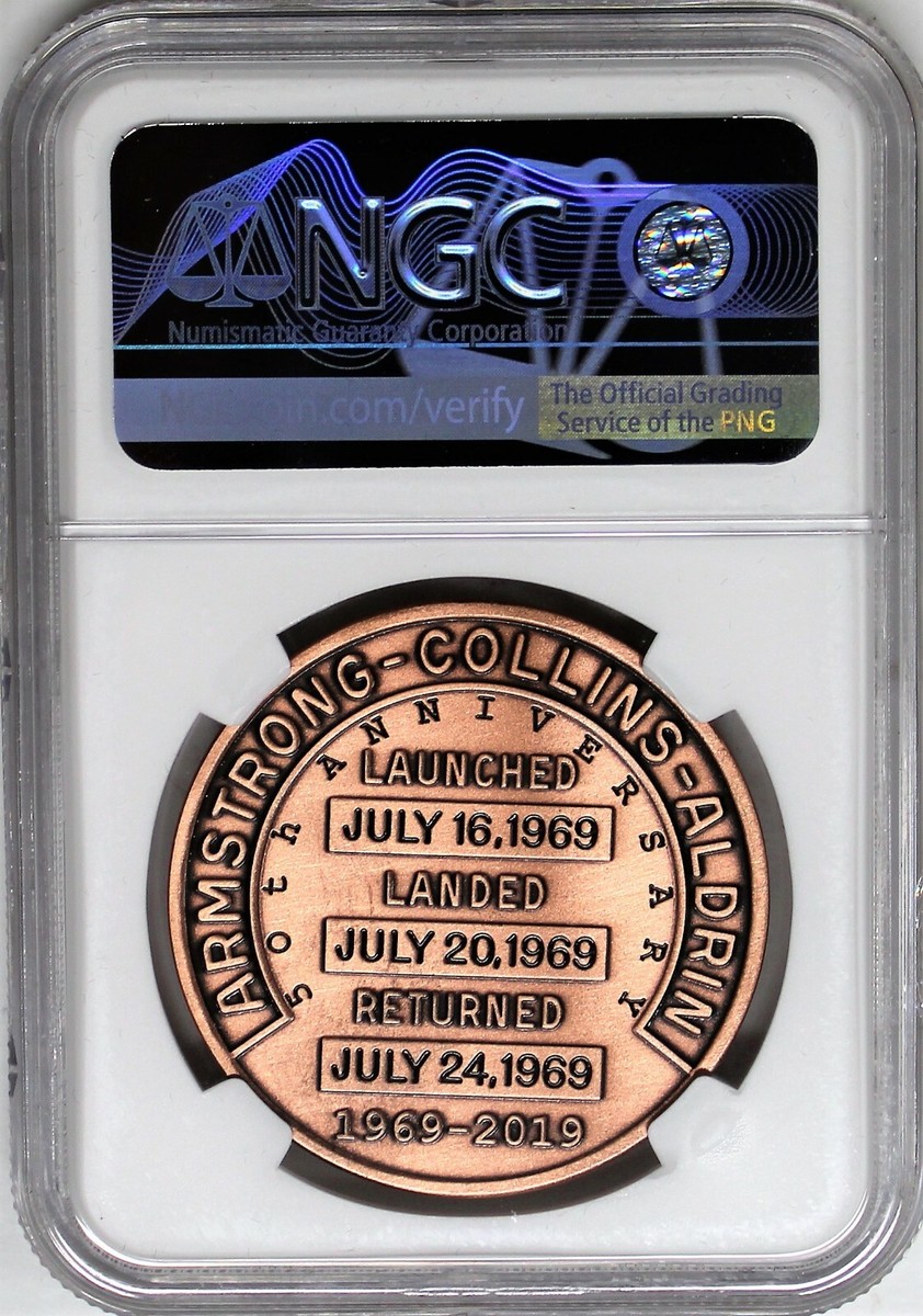 2019 Apollo 11 50th Anniversary 1oz Copper Robbins Medal