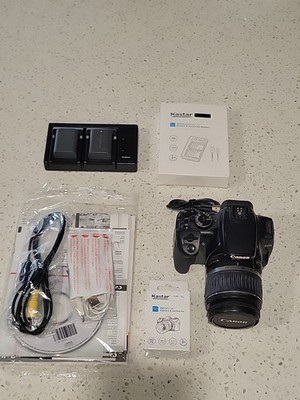 Canon EOS Rebel XTi DS126151 Digital Camera W/ Canon 18-55mm Lens Black / & More