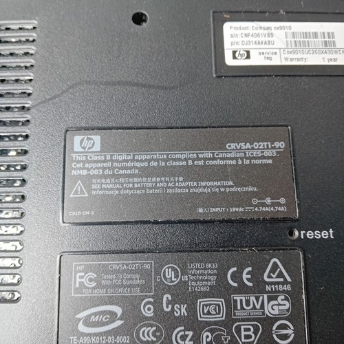COMPAQ NX9010 LAPTOP - NOT TESTED FOR SPARES OR REPAIRS NOTEBOOK - Picture 11 of 12