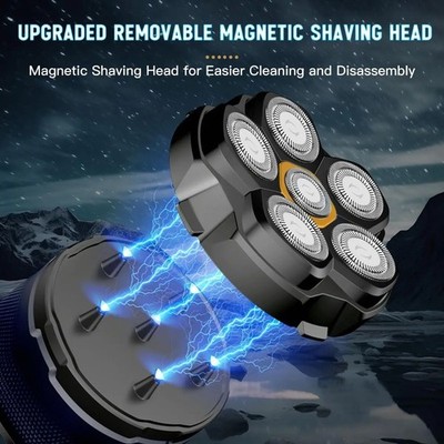 Head Shaver with Floating Head, USB-C Rechargeable, Waterproof LED Display