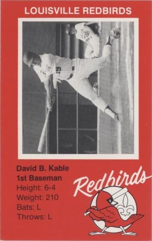 1982 Ehrler's Ice Cream Louisville Redbirds - Dave Kable (RC) for sale ...