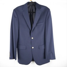 Jos. A. Bank Signature Navy Blue Wool Blazer with Gold Buttons