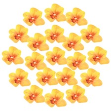 20-Pack Artificial Plumeria Flower Heads, 3.54" Fake Flowers, Orange