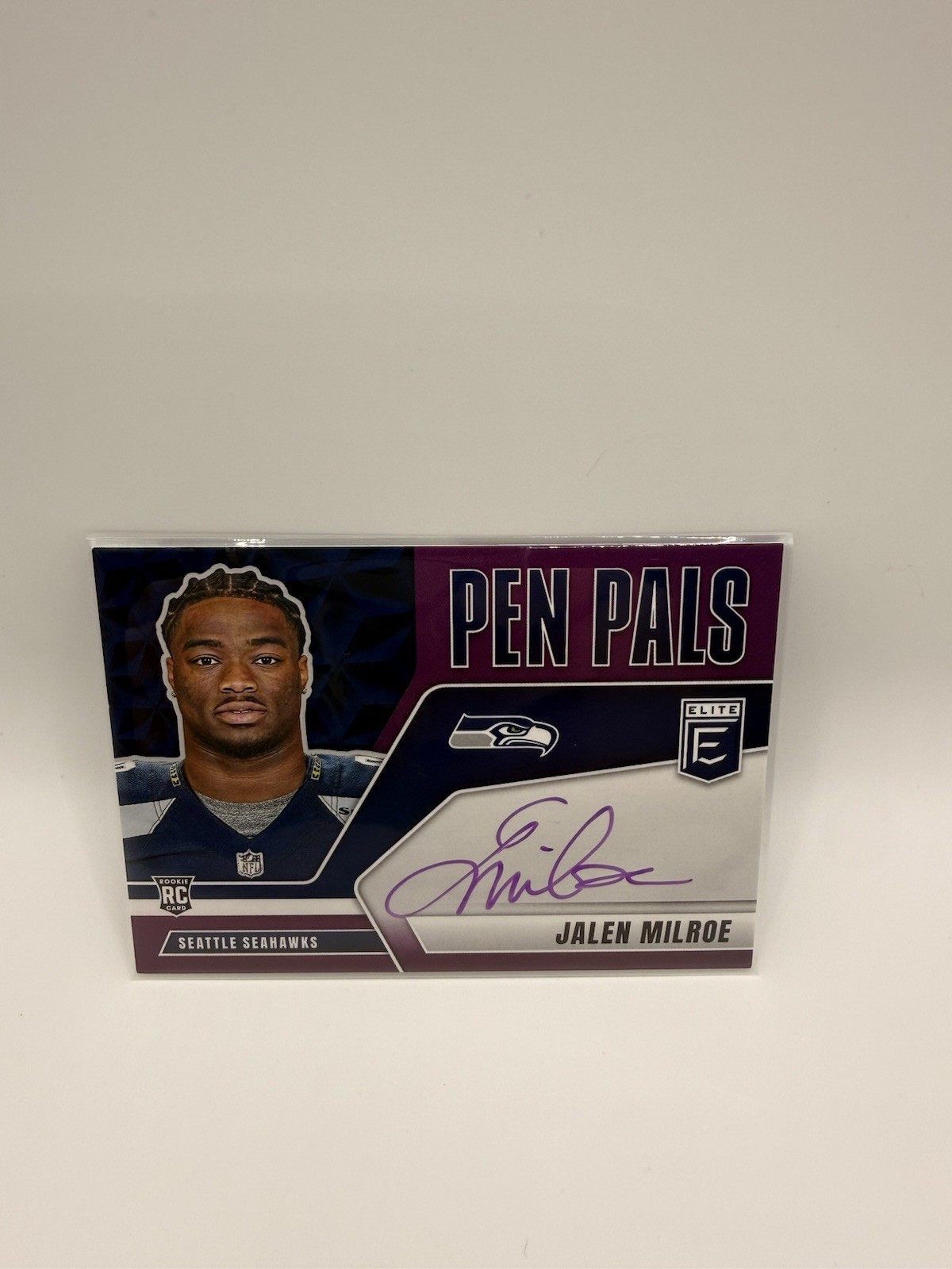 Jalen Milroe 2025 Panini Donruss Elite Pen Pals Autograph Purple