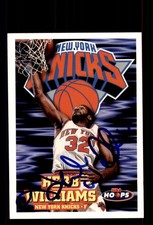 Signed Basketball Card Auto Herb Williams 1997-98 Hoops #283 New York Knicks