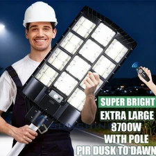 Solar Lights Outdoor, Solar Street Lights PIR Dusk to Dawn Security Flood Lights