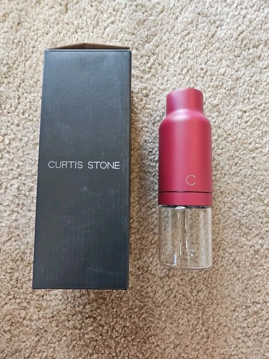 Curtis Stone Gravity Mill Salt Pepper Spice Grinder Red- NEW