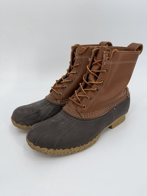 LL Bean Bean Boots 8 Inch Duck USA Maine Made Rain Tan Mens Size 10 M