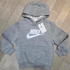 Nike Kids Sportswear Club Fleece Hoodie Dark Grey Heather 86L094-042 Size 6