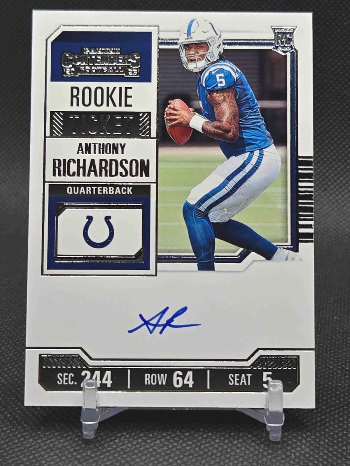Anthony Richardson Panini Contenders #102 Autograph