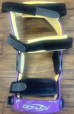 DONJOY Defiance 膝用サポーター パープル Donjoy Defiance LEFT Knee Brace Carbon Fiber ACL/PCL Post Op