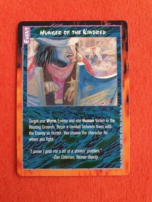 Hunger of the Kindred, Rage CCG TCG (1999), White Wolf Games PROMO NM