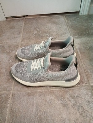 Peter Millar Hyperlight Apollo Grey Wht Knit Slip On Shoes MA22EF11 Men Sz 10.5