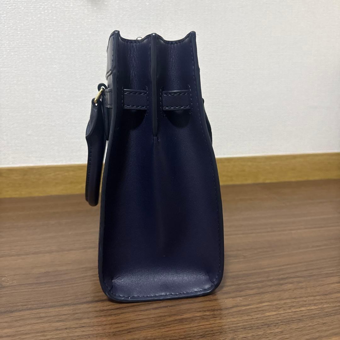 BALLY navy handbag gold hardware 8a — image 3