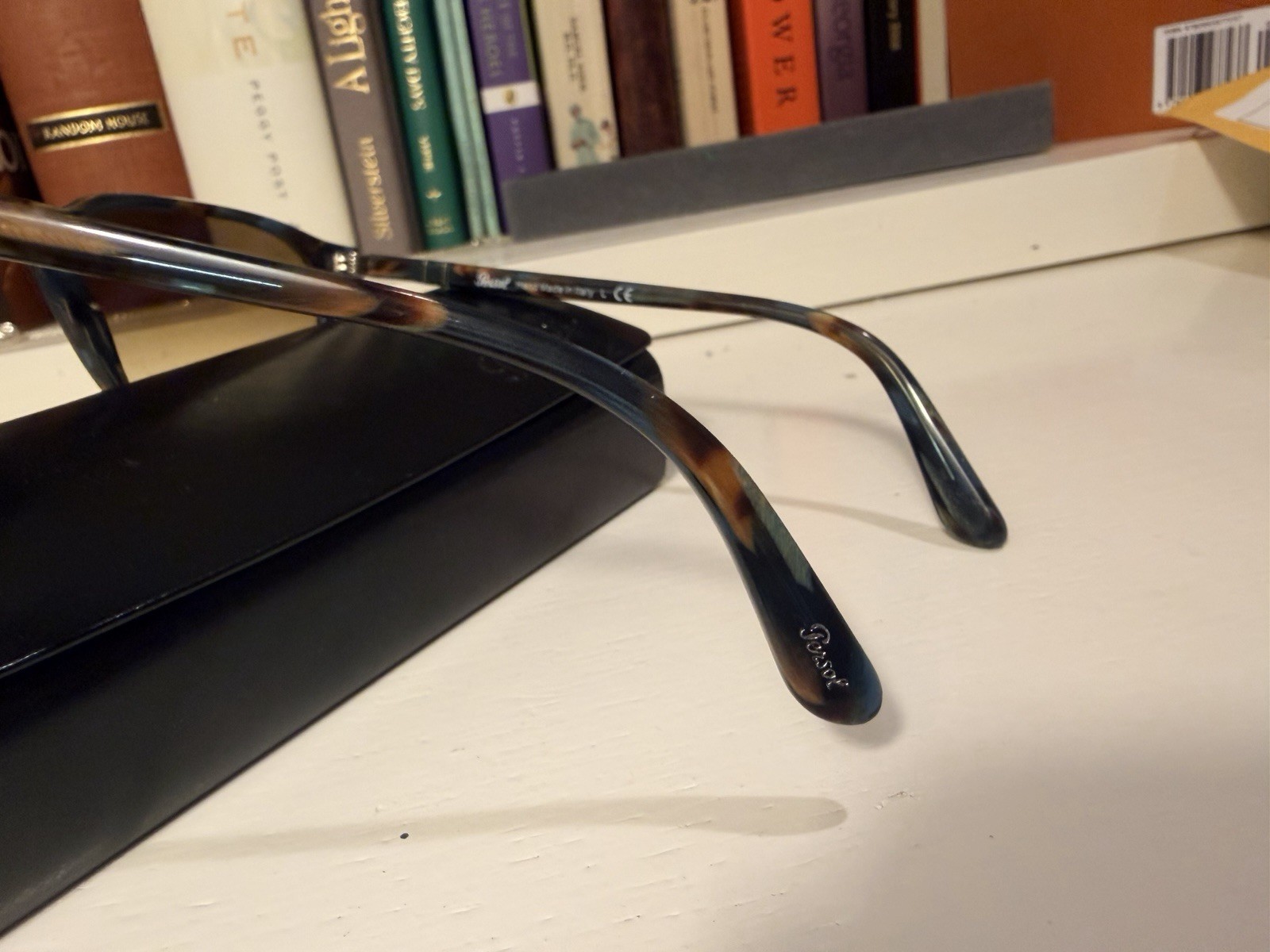 Persol Hand Made Oval Tortoise Shell Sunglasses B… - image 3