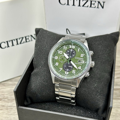 Citizen Men's Sport Casual Chronograph Eco-Drive Silver Watch 43