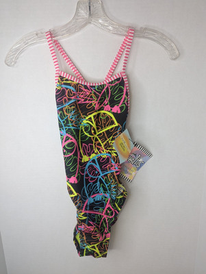 Dolfin Uglies Women's One-Piece Stringback Swimsuit Graffiti