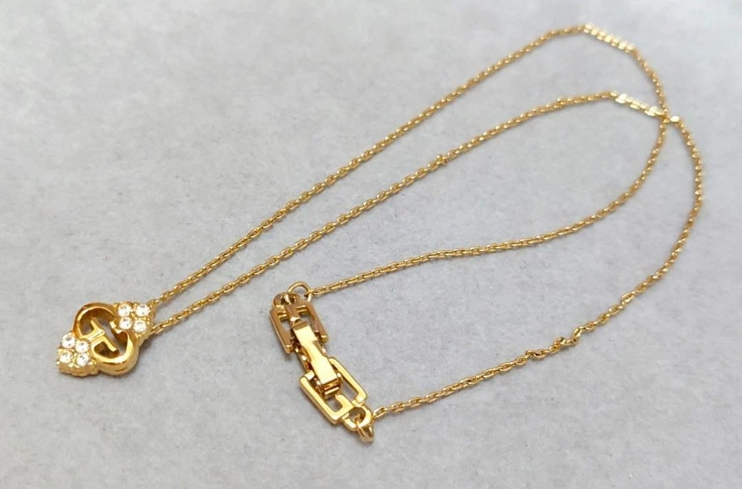 Collana Givenchy Doppia G Logo Pietra Colore Oro