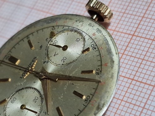 longines 30ch Chronograph MOVEMENT + DIAL Working Swiss Men Vintage - Picture 20 of 20