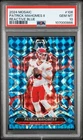 Patrick Mahomes PSA 10 Reactive Blue Prizm 2024 Panini Mosaic #106 NFL KC Chiefs