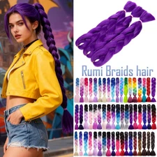 Girls K-POP Demon Hunters Rumi Braids Wig Kids Braiding Hair Christmas Cosplay