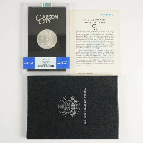 1882-CC GSA Morgan Dollar $1 MS62 NGC w/ Box & COA 31652