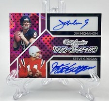 2024 Leaf Duo Graphics Pink #’d /7 Jim McMahon Steve Grogan Auto
