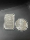 Pinhurst 1 oz Silver Bar & SMI 1 oz Walking Liberty Silver Round