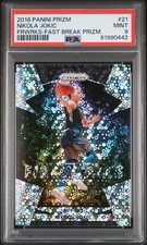 2018 PANINI PRIZM FIREWORKS FAST BREAK PRIZM #21 NIKOLA JOKIC PSA 9
