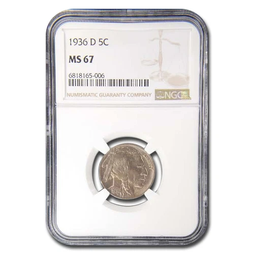 1936-D Buffalo Nickel MS-67 NGC