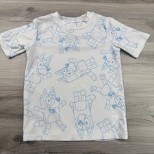 Kids Bluey Character Rash Guard Swim Shirt Size 5T Short Sleeve