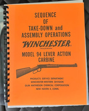 Winchester Model 94 Lever Action Carbine Gunsmith Manual 65 Pages 728 Winchester Model 94 Lever Action Carbine Gunsmith Manual 65 Pages 728