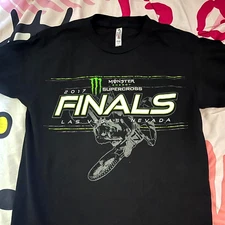 2017 Vintage Monster Energy Supercross Finals T-Shirt Las Vegas NV Graphic Tee