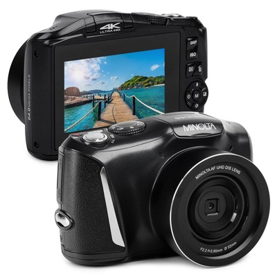 Minolta 64MP Digital Camera   4K Ultra HD Video at 60FPS, 16x Digital Zoom, WiFi