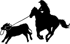 Calf Roping Sticker Rodeo Roping a Calf Vinyl Decal Your Color Choice Sticker | eBay