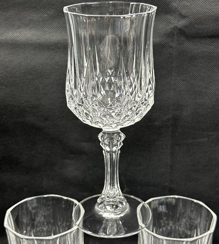 Cristal d'Arques Durand LONGCHAMP 6 1/2" Wine Goblet Glass Lead Crystal Set of 4 - Picture 5 of 11