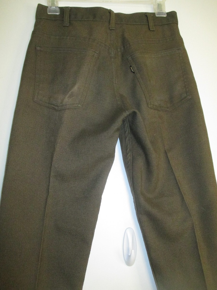 Levis Big”E” Brown Sta Prest VTG 70's Black Gold Tab Talon Levis Big”E” Brown Sta Prest VTG 70's Black Gold Tab Talon