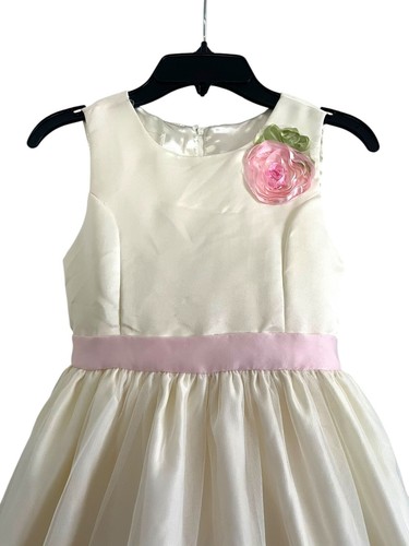 American Princess Flower Girl Wedding White Pink Party Recital sz 10 Petticoat - Picture 4 of 8