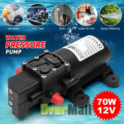 DC 12 Volt 1.5 GPM Diaphragm Water Pump 130psi Lawn Sprayer, Boat, RV Home Auto