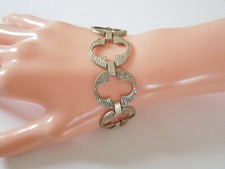 Ancien Bracelet En Argent Vérifié 3 Poinçons Symbole Femme + 3 / 23,0 G / 18 Cm