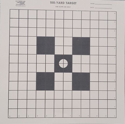 (100 PACK) ST-30 100-Yard Sighting Target, Scope Use [14'' x 14'' Tag] SHIPS FREE