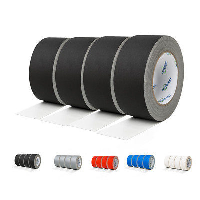 Gaffers Tape Black 4 Pack in Bulk Heavy Duty, 2'' X30Yards Each, Professional Gra